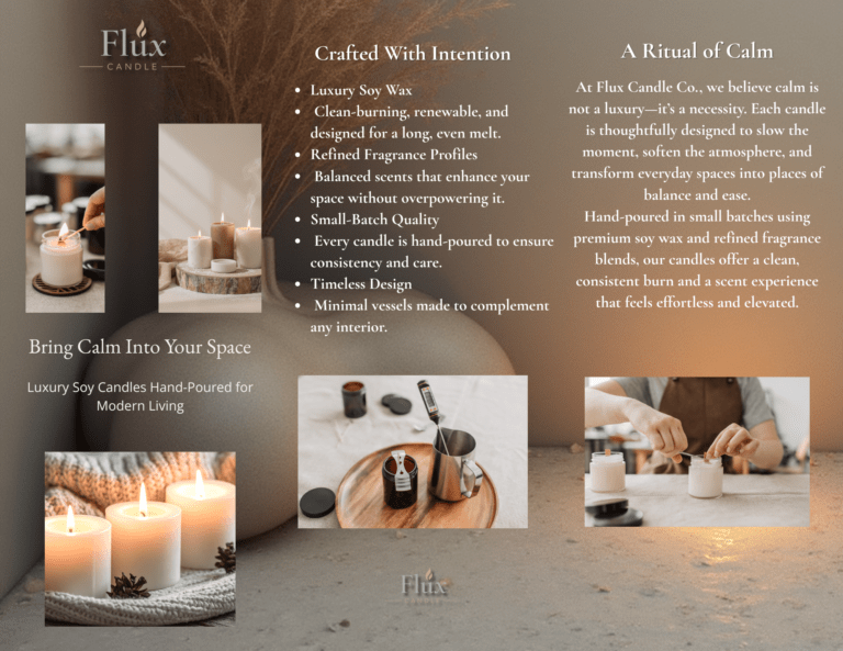 Flux Candle Co. Trifold Brochure