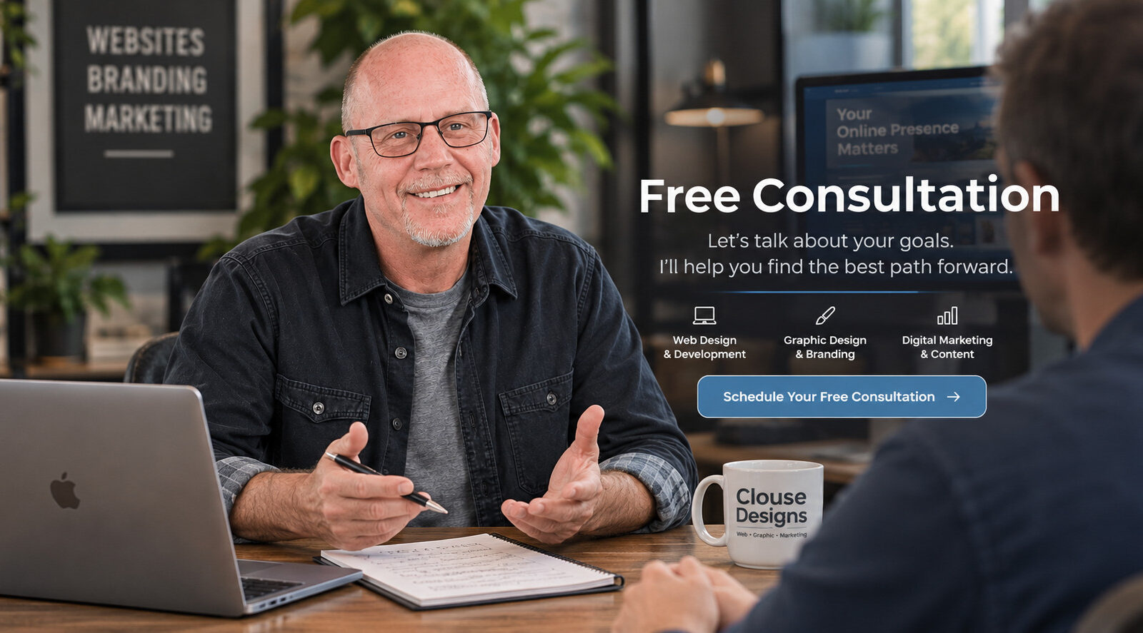 David Clouse Meeting with a client