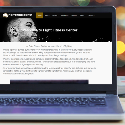 fight fitness center mockup
